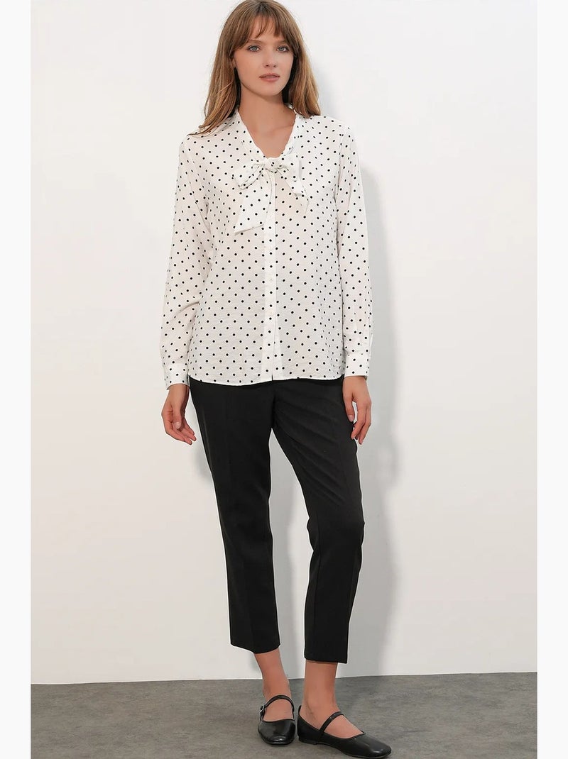 Camisa de popelina de lunares bdart Blanco roto - Kiabi