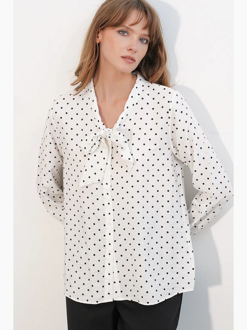 Camisa de popelina de lunares bdart Blanco roto - Kiabi