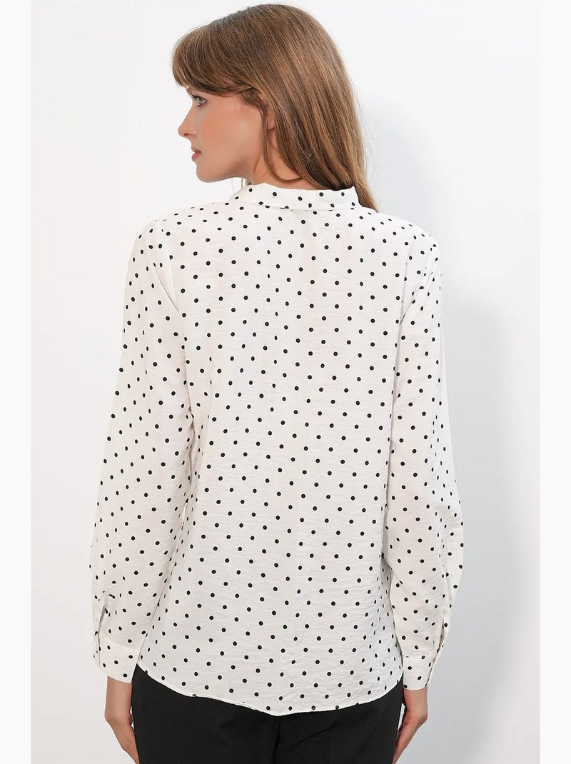 Camisa de popelina de lunares bdart Blanco roto - Kiabi