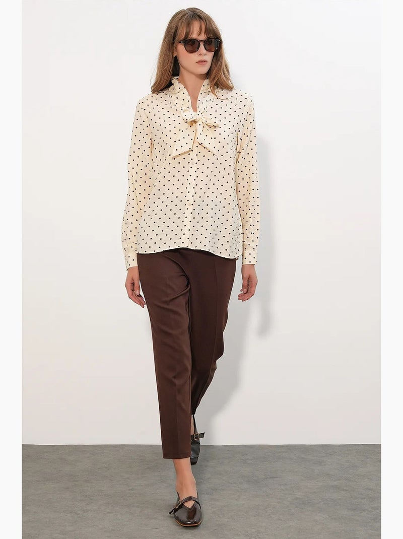 Camisa de popelina de lunares bdart Crema - Kiabi