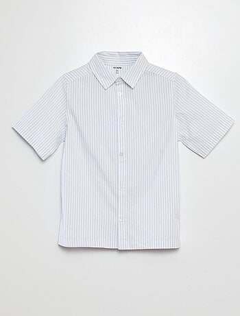 Camisa de popelina de manga corta