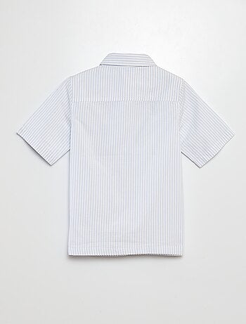 Camisa de popelina de manga corta
