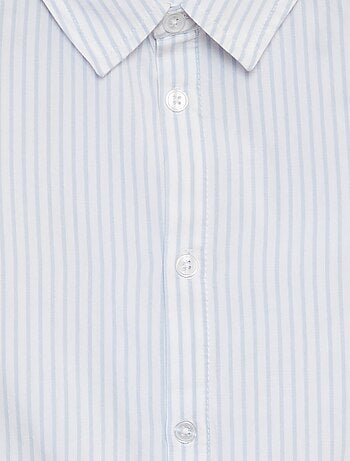Camisa de popelina de manga corta