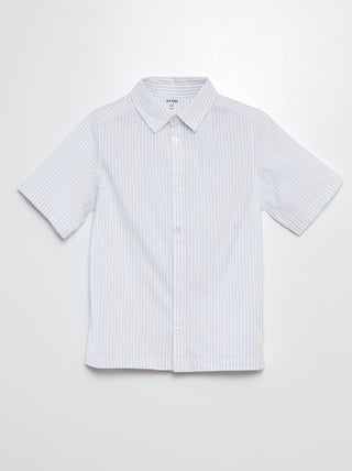 Camisa de popelina de manga corta