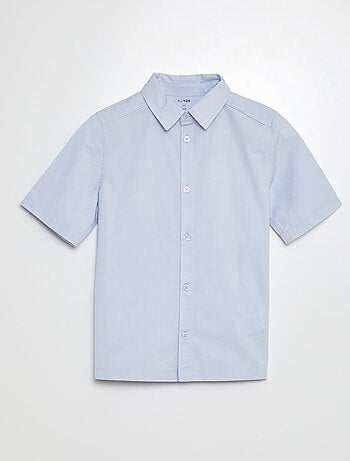 Camisa de popelina de manga corta