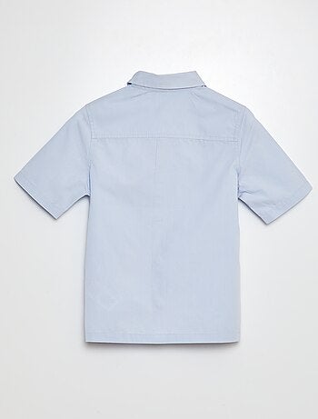 Camisa de popelina de manga corta