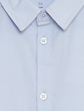 Camisa de popelina de manga corta