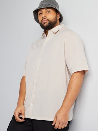 Camisa de popelina de manga corta