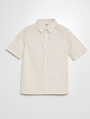 Camisa de popelina de manga corta