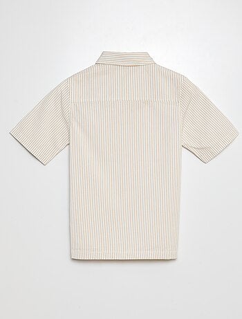 Camisa de popelina de manga corta