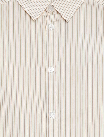 Camisa de popelina de manga corta
