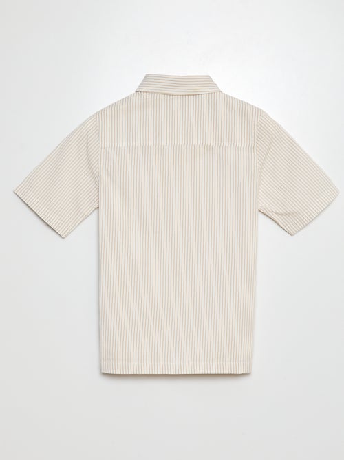 Camisa de popelina de manga corta - Kiabi