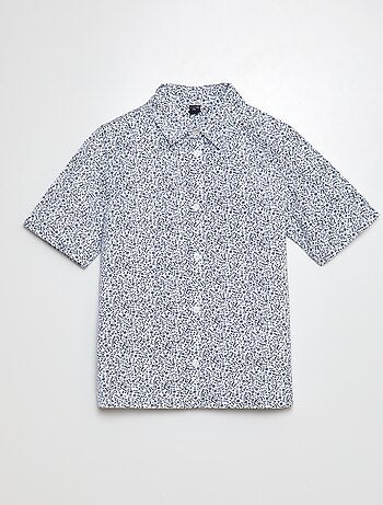 Camisa de popelina de manga corta