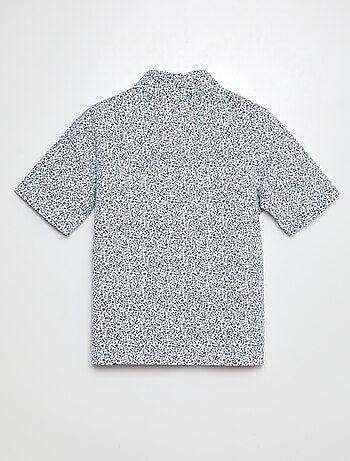 Camisa de popelina de manga corta