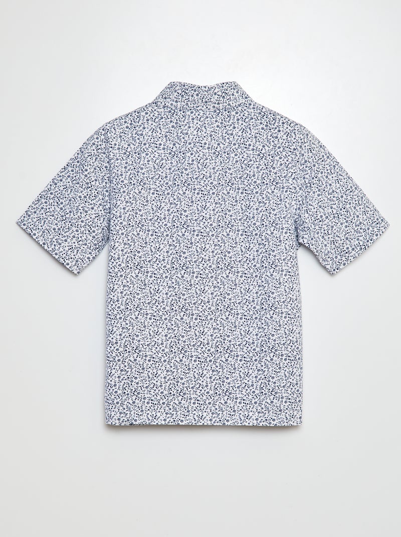 Camisa de popelina de manga corta BLANCO - Kiabi