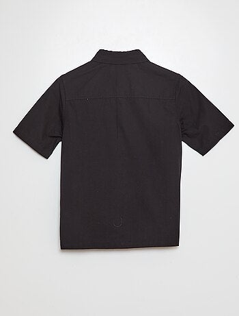 Camisa de popelina de manga corta