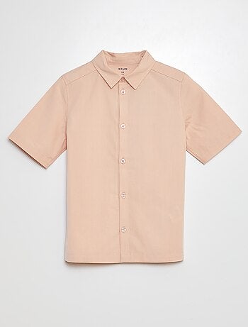 Camisa de popelina de manga corta