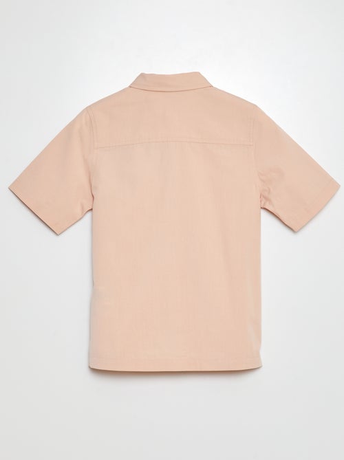 Camisa de popelina de manga corta - Kiabi