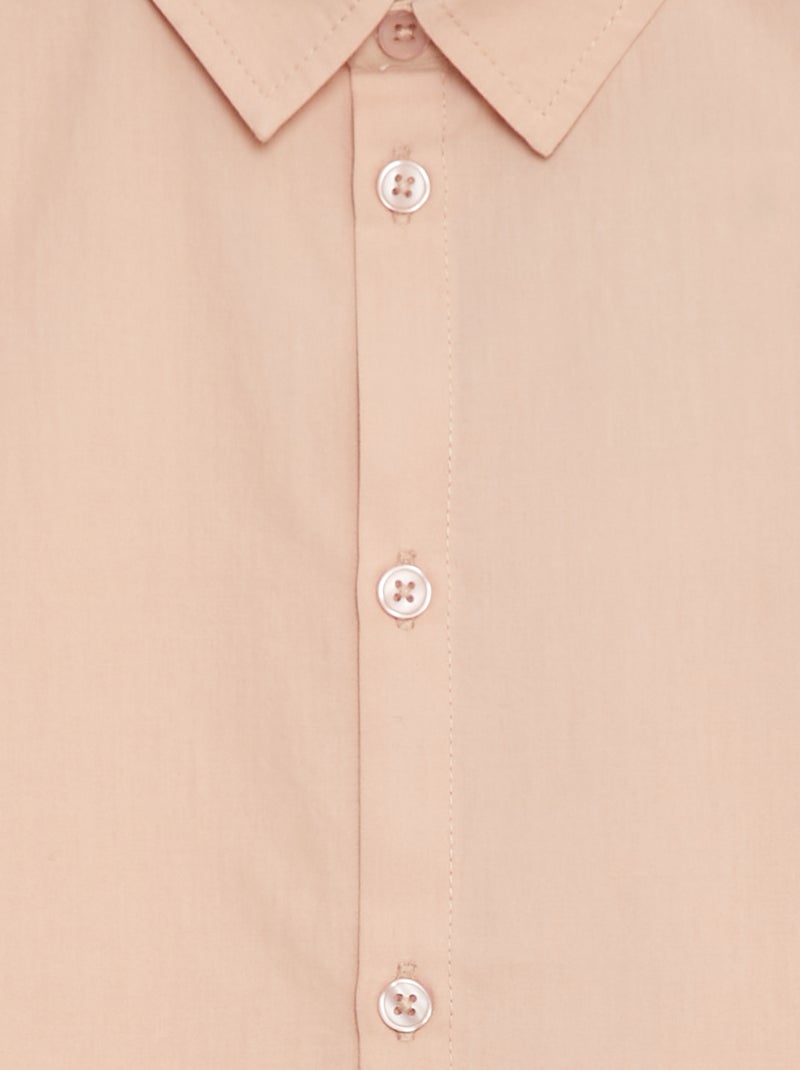 Camisa de popelina de manga corta ROSA - Kiabi