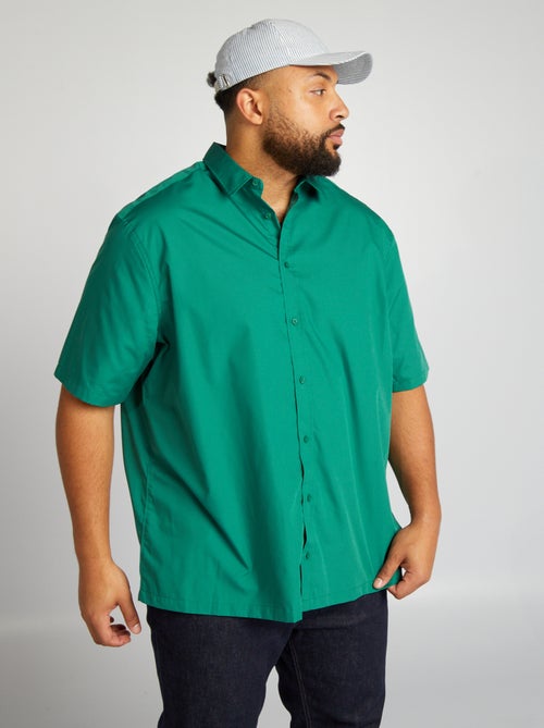 Camisa de popelina de manga corta - Kiabi