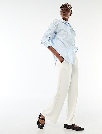 Camisa de popelina de manga larga