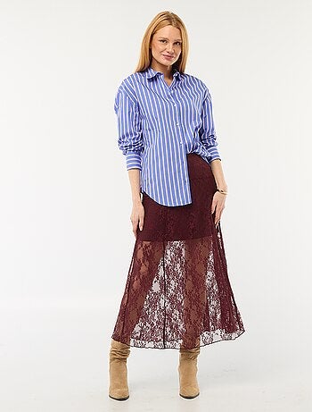 Camisa de popelina de manga larga