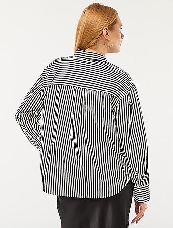 Camisa de popelina de manga larga