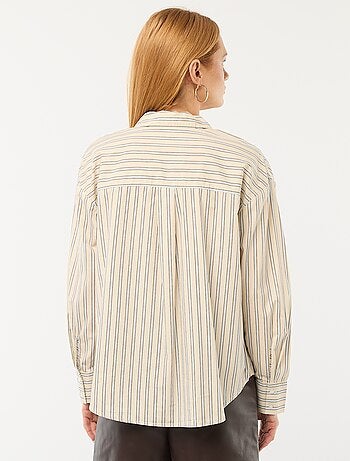 Camisa de popelina de manga larga