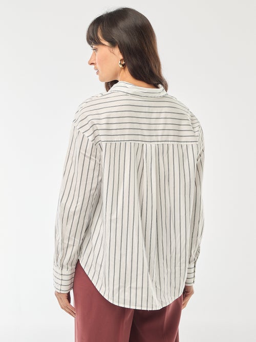 Camisa de popelina de manga larga - Kiabi