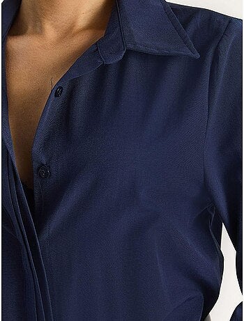 Camisa de popelina de manga larga con botones y corte regular de lucci