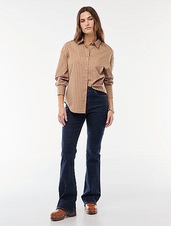 Camisa de popelina de manga larga