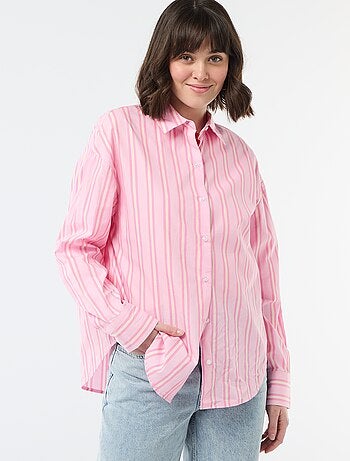 Camisa de popelina de manga larga