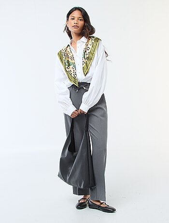 Camisa de popelina de mangas anchas