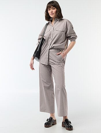 Camisa de popelina de rayas oversize