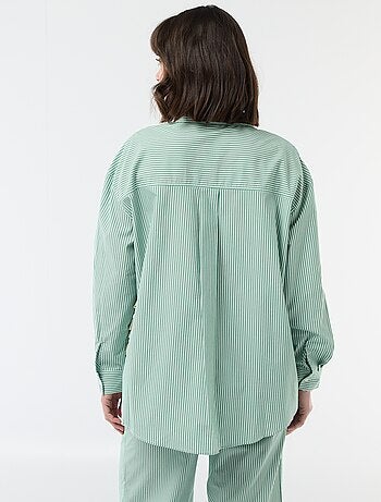 Camisa de popelina de rayas oversize