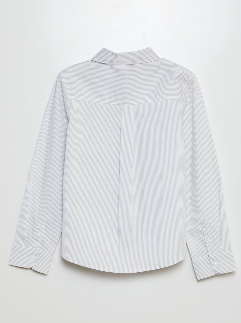 Camisa de popelina estampada AZUL - Kiabi