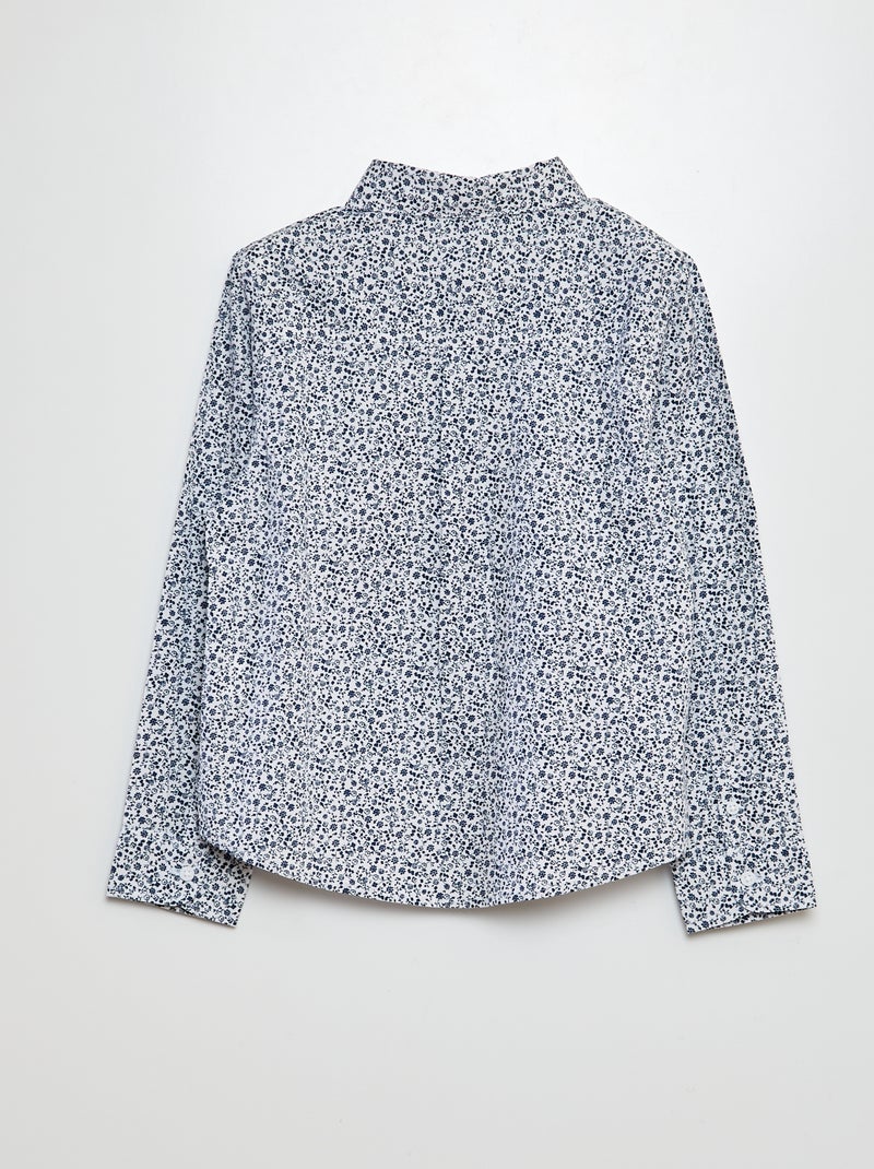 Camisa de popelina estampada BLANCO - Kiabi