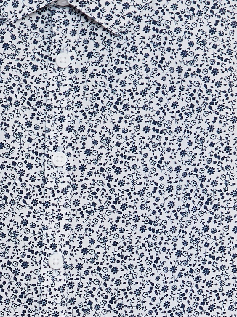 Camisa de popelina estampada BLANCO - Kiabi