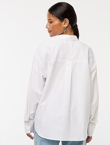 Camisa de popelina lisa