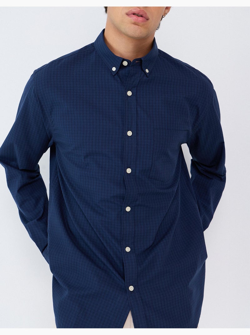 Camisa de popelina, mo fashion Azul - Kiabi