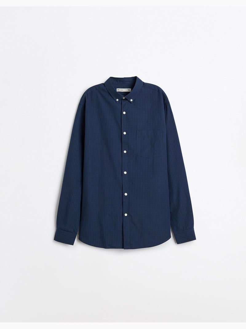 Camisa de popelina, mo fashion Azul - Kiabi