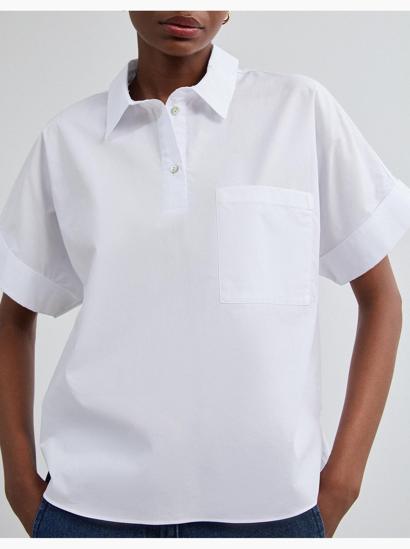 Camisa de popelina, MO Fashion Blanco - Kiabi