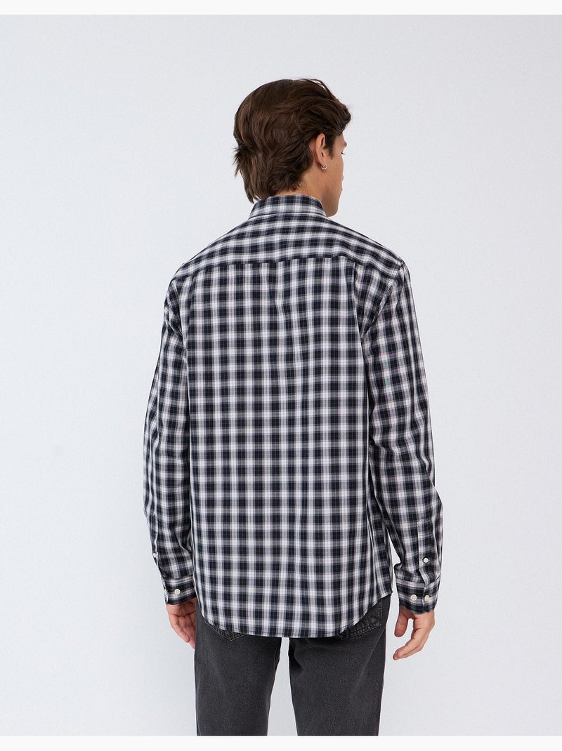 Camisa de popelina, mo fashion Gris - Kiabi