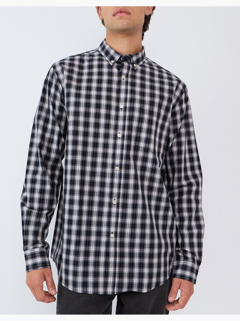 Camisa de popelina, mo fashion Gris - Kiabi