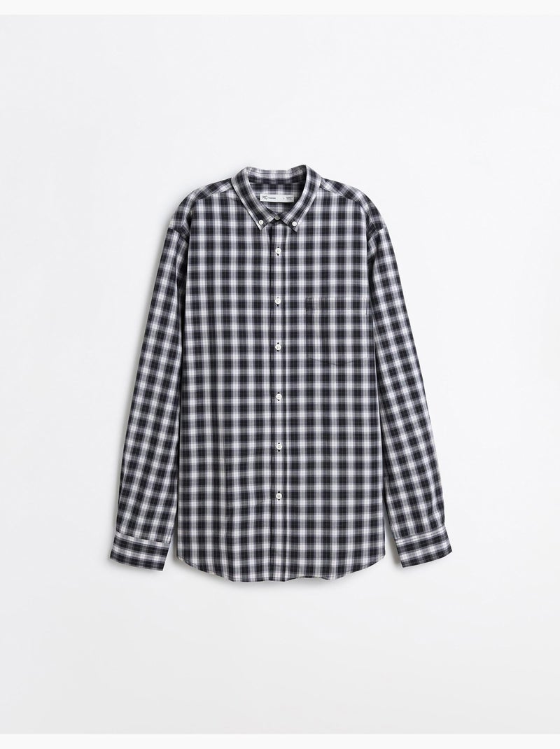 Camisa de popelina, mo fashion Gris - Kiabi