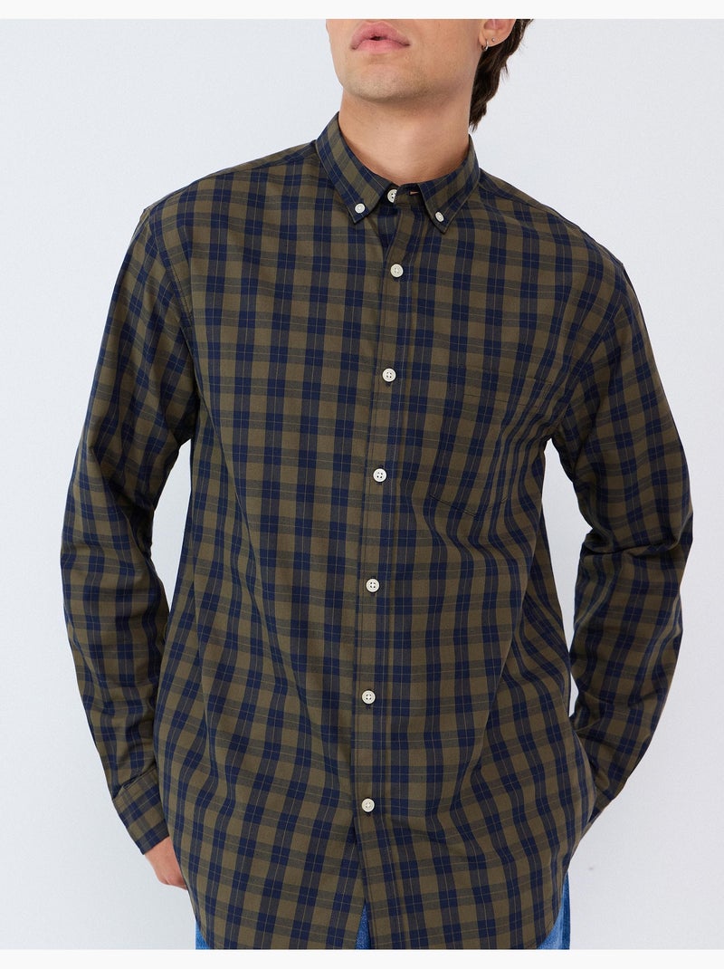 Camisa de popelina, mo fashion Verde - Kiabi