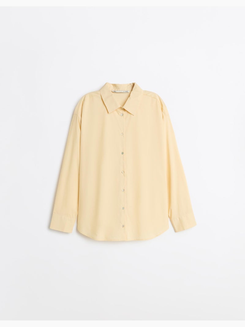 Camisa de popelina oversize, mo fashion Amarillo - Kiabi