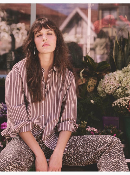Camisa de popelina oversize, mo fashion - Kiabi Camisa de popelina oversize, mo fashion - Kiabi