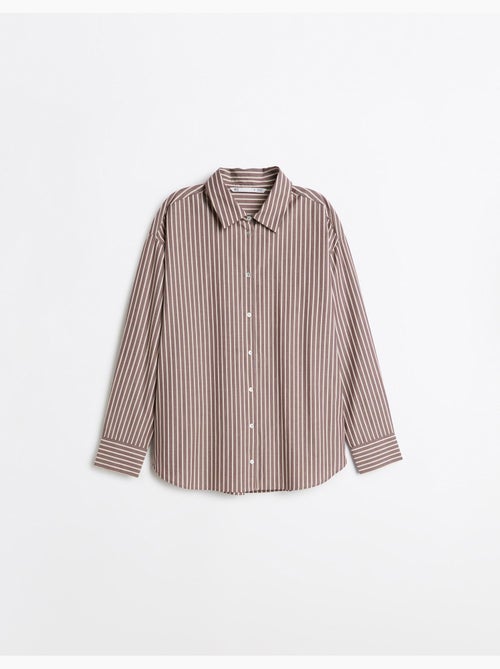 Camisa de popelina oversize, mo fashion - Kiabi Camisa de popelina oversize, mo fashion - Kiabi