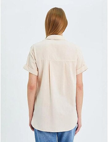 Camisa de popelina slim fit con bolsillo mixray